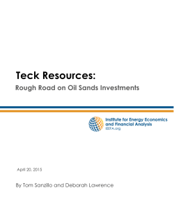 Teck Resources: - Institute for Energy Economics & Financial Analysis