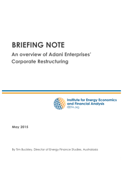 BRIEFING NOTE - Institute for Energy Economics & Financial Analysis
