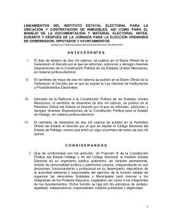 lineamientos del instituto estatal electoral para la ubicaciÃ³n y