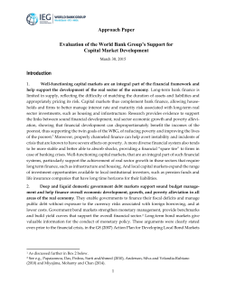 Approach Paper - Independent Evaluation Group