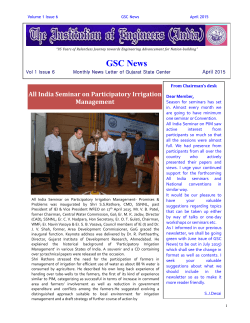 GSC News April 15 - The Institution of Engineers