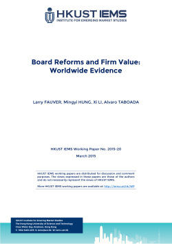 Board Reforms and Firm Value: Worldwide Evidence