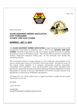 july 11, 2015 - Island Equipment Owners Association