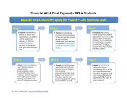 How do UCLA students apply for Travel Study Financial Aid?