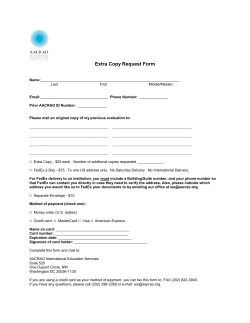 Extra Copy Request Form - AACRAO International Education Services