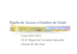 Prueba Acceso Universidad 2015