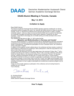 DAAD-Alumni Meeting in Toronto, Canada