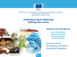 Individual heat metering: setting the scene - Luca Castellazzi