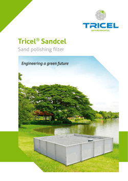 Sandcel brochure for wastewater treatment - Tricel