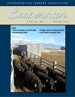 Cooperator - Intermountain Farmers Association
