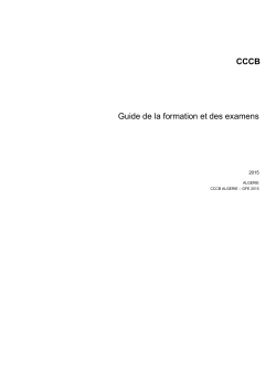 cccb algerie 2015 - Institut de La Formation Bancaire
