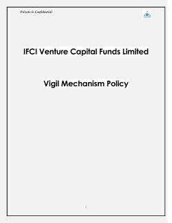 Vigil Mechanism Policy - IFCI Venture Capital Funds Ltd