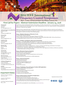 2016 IEEE International Frequency Control Symposium