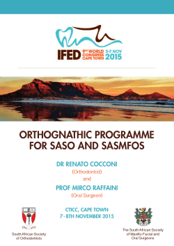 orthognathic programme for saso and sasmfos