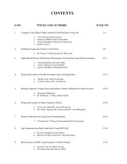 CONTENTS - iferp journal