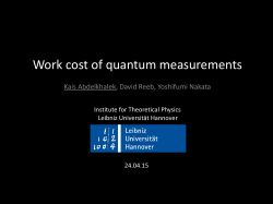 Work cost of quantum measurements