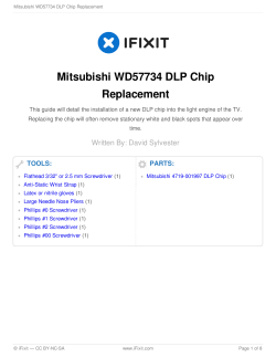 Mitsubishi WD57734 DLP Chip Replacement