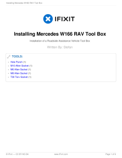 Installing Mercedes W166 RAV Tool Box