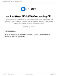 Medion Akoya MD 98560 Overheating CPU