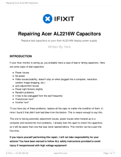 Repairing Acer AL2216W Capacitors