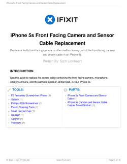 iPhone 5s Front Facing Camera and Sensor Cable Replacement