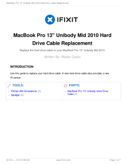 MacBook Pro 13" Unibody Mid 2010 Hard Drive Cable