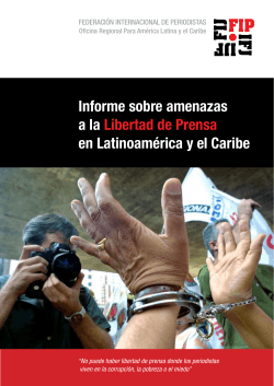 Informe sobre amenazas a la Libertad de Prensa en LatinoamÃ©rica