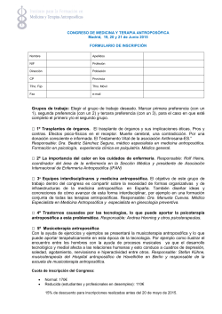Informacion basica para el formulario de inscripciÃ³n: