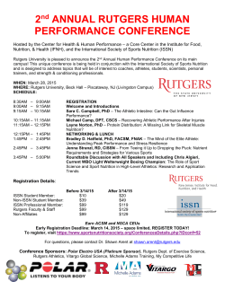2 annual rutgers human performance conference