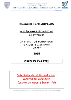 Dossier-inscription-Cursus partiel - IFSI