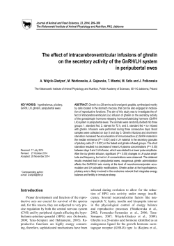 The effect of intracerebroventricular infusions of ghrelin on the