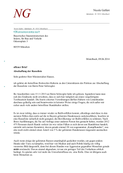 Brief-Staatsministerium - IG Bayern ohne Rasseliste!