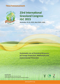 23rd Interna onal Grassland Congress IGC 2015 November 20