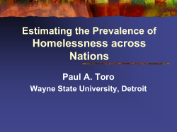 Estimating the Prevalence of Homelessness across Nations
