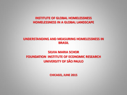 Understanding and measuring homelessness in Brasil