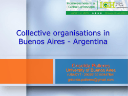 Collective Organisations in Buenos Aires, Argentina - Griselda