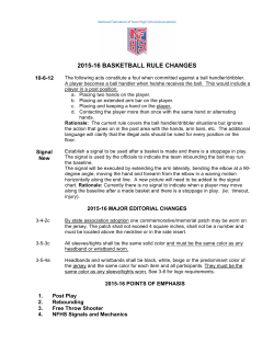 2015-16 Basketball Rule Changes