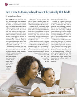 Parenting: Is It Time to Homeschool Your Chronically
