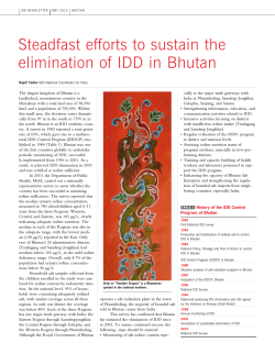 Steadfast efforts to sustain the elimination of IDD in Bhutan