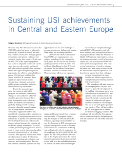 Sustaining USI achievements in Central and Eastern Europe