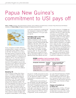 Papua New Guinea`s commitment to USI pays off