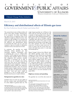 Efficiency and distributional effects of Illinois gas taxes