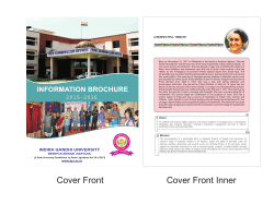 Prospectus 2015-16 - Indira Gandhi University, Meerpur, Rewari