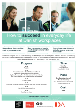 How to succeed in everyday life at Danish workplaces