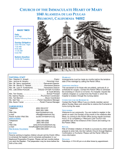 June 7th Bulletin - Church of the Immaculate Heart of Mary