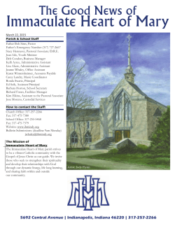 IHM 3-22-15.indd - Immaculate Heart of Mary