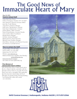 IHM 5-10-15.indd - Immaculate Heart of Mary