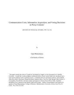 Communication Costs, Information Acquisition, and Voting