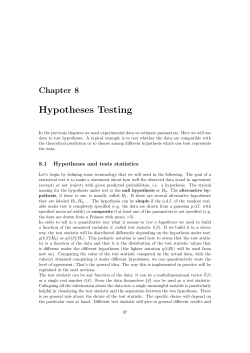 Hypotheses Testing