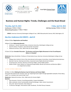 Business and Human Rights Conference Agenda